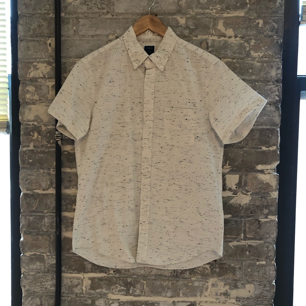 J.Crew Heathered Short Sleeve Button Up